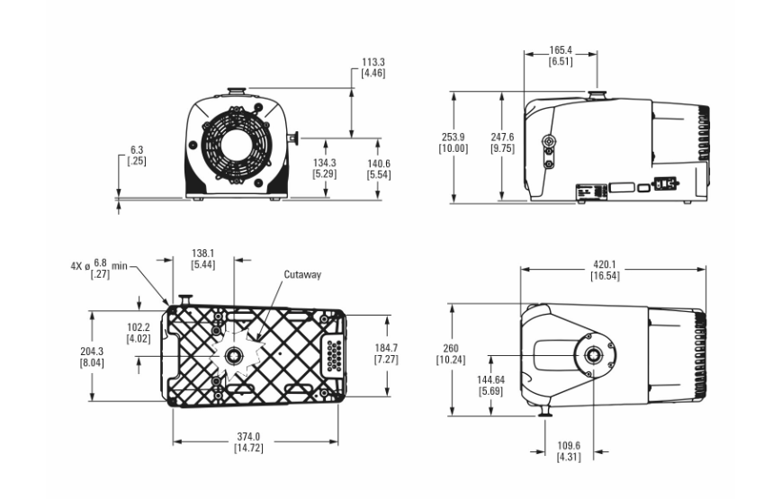 安捷伦IDP-7漩涡干泵尺寸